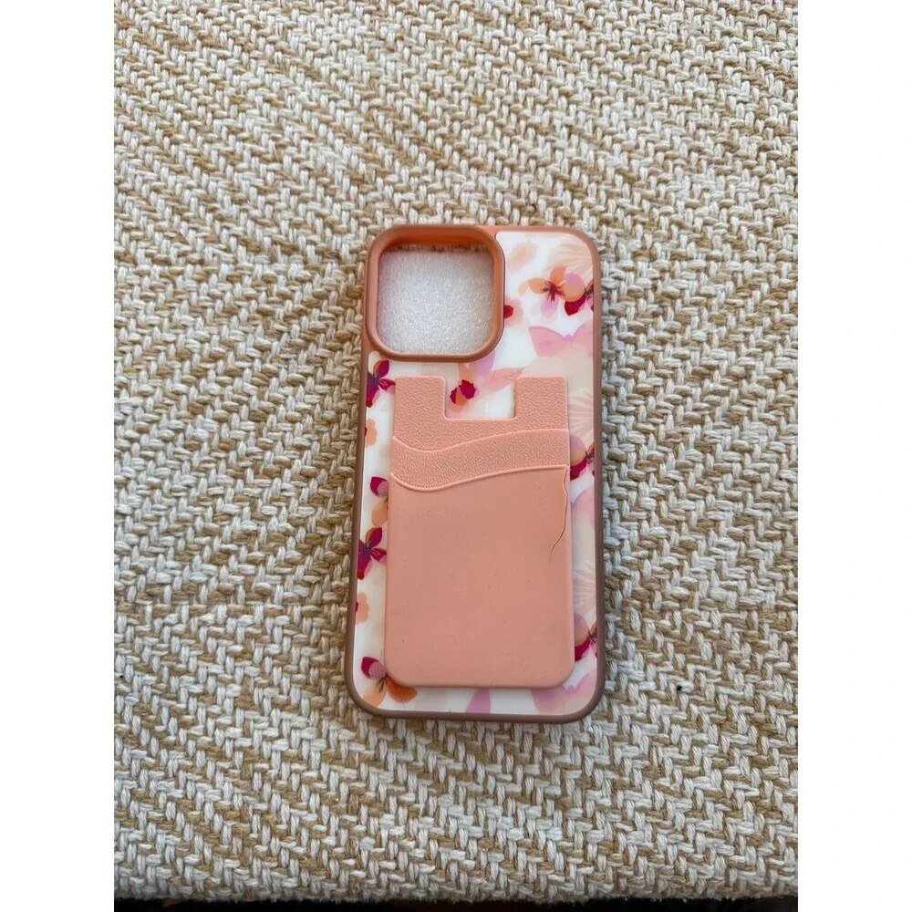 iPhone Floral Phone Case with Card Holder Pocket 6 x 3